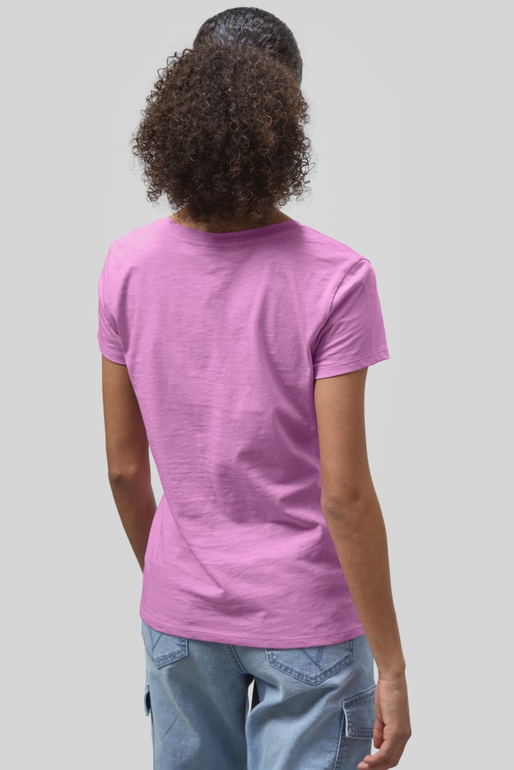 V-Neck Short Sleeve Slub T-Shirt