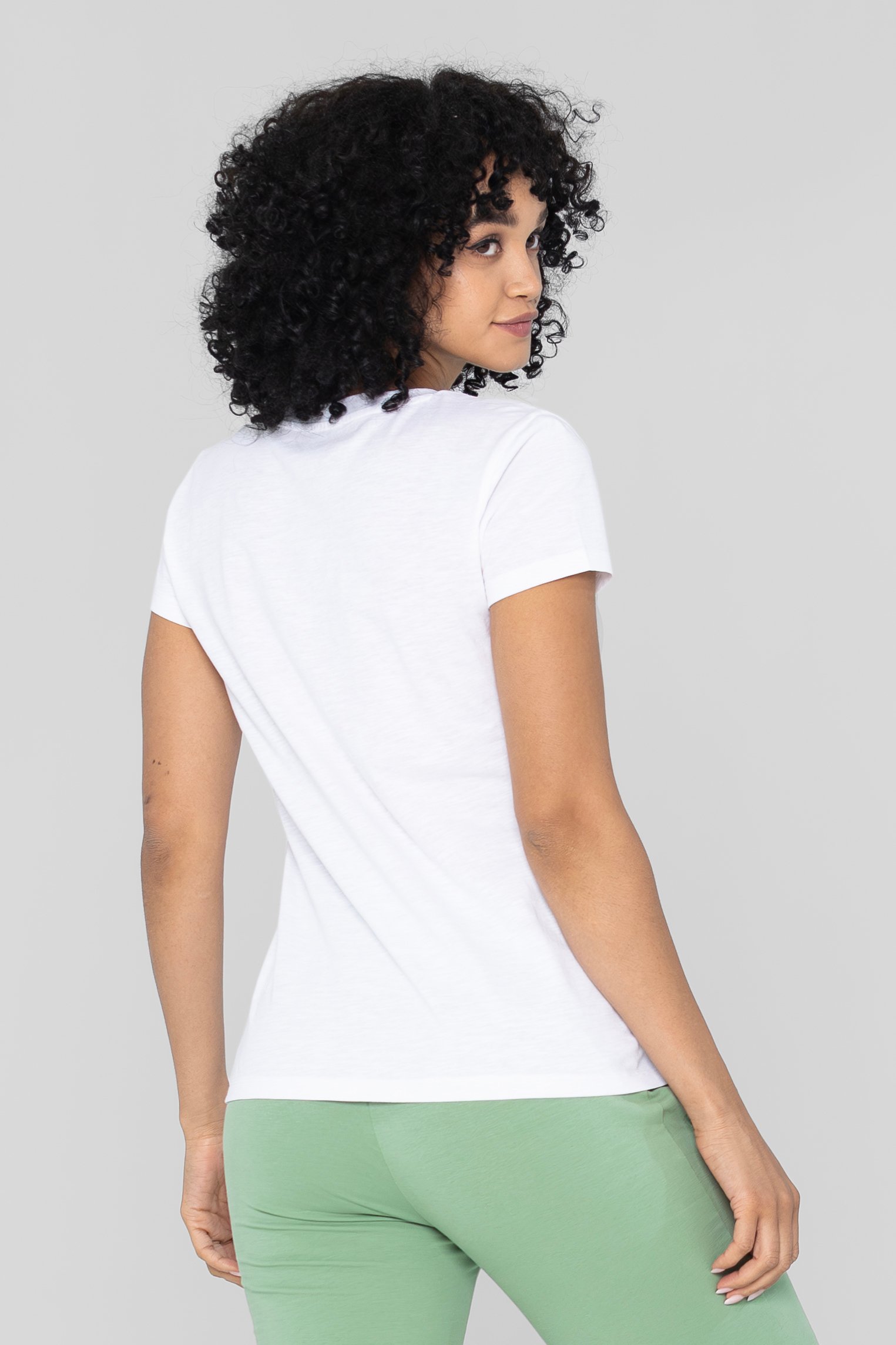 V-Neck Short Sleeve Slub T-Shirt