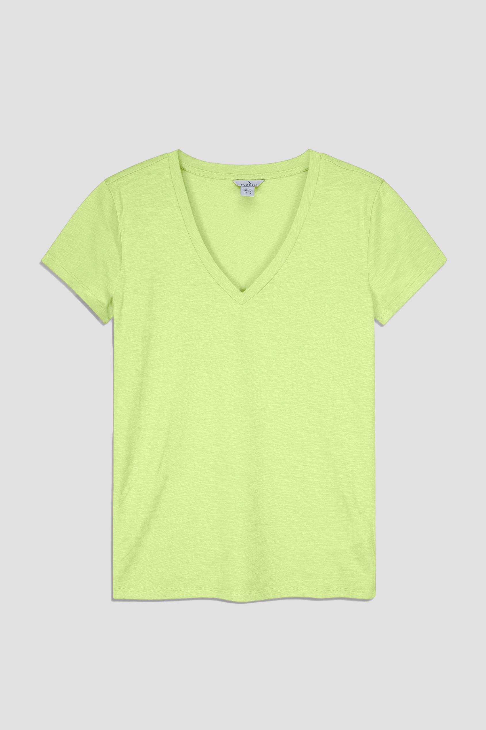 V-Neck Short Sleeve Slub T-Shirt