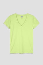 V-Neck Short Sleeve Slub T-Shirt