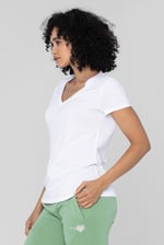 V-Neck Short Sleeve Slub T-Shirt