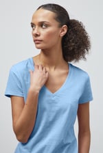 V-Neck Short Sleeve Slub T-Shirt