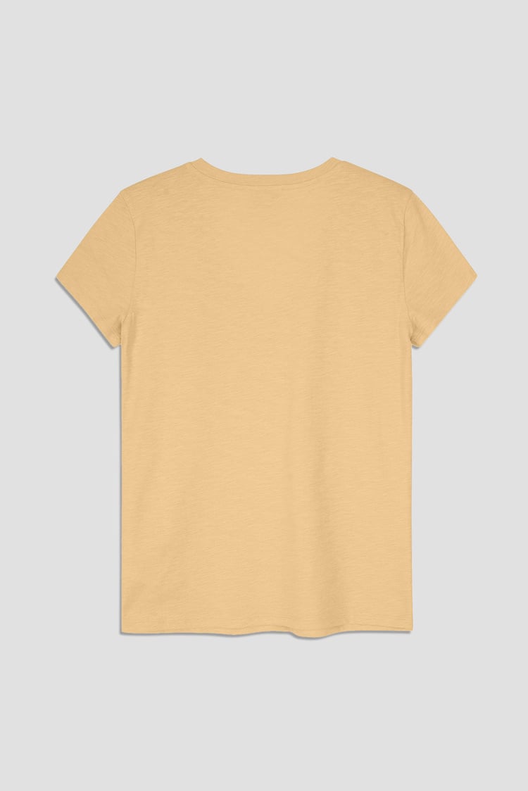 V-Neck Short Sleeve Slub T-Shirt