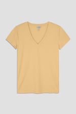 V-Neck Short Sleeve Slub T-Shirt