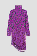 Side Tie Knot Christmas Print Bodycon Dress