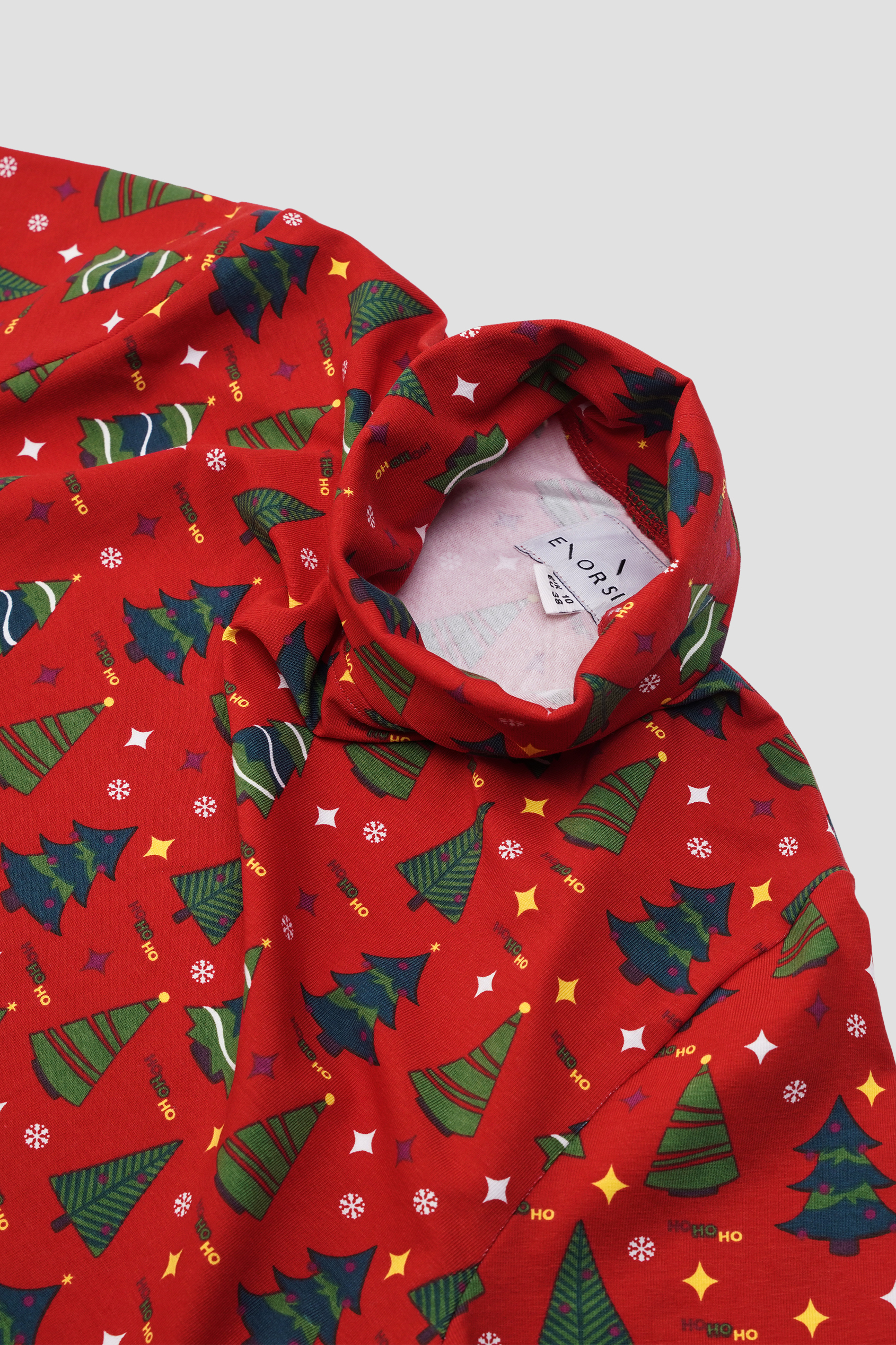 Side Tie Knot Christmas Print Bodycon Dress