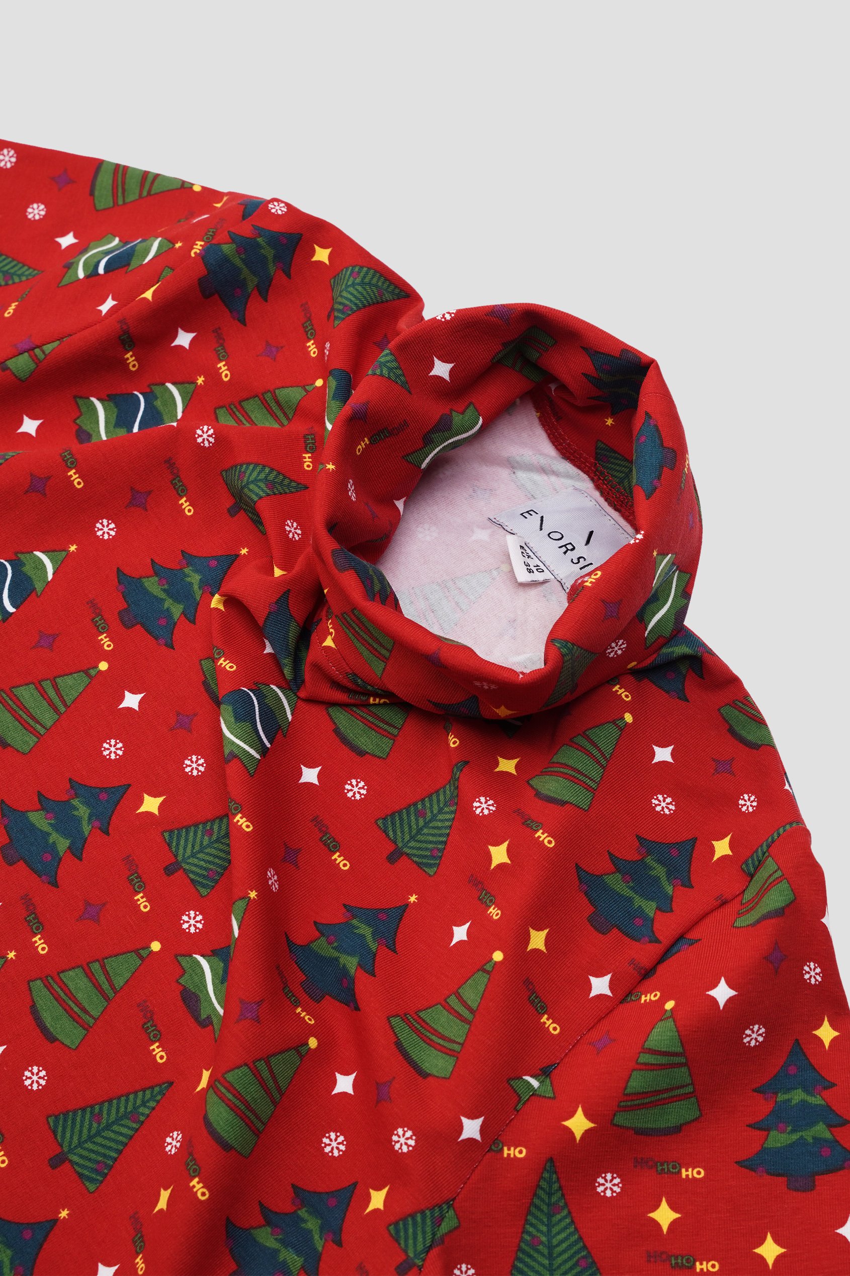 Side Tie Knot Christmas Print Bodycon Dress