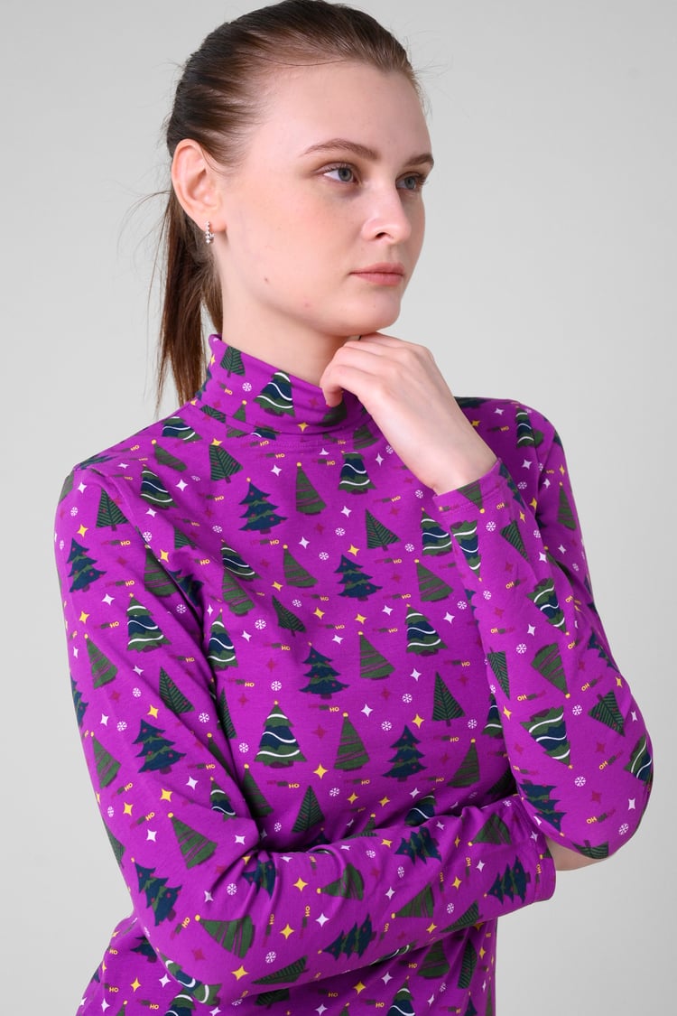 Side Tie Knot Christmas Print Bodycon Dress