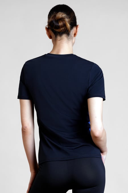 Womens Dark Charcoal Active Crew Neck T-Shirt