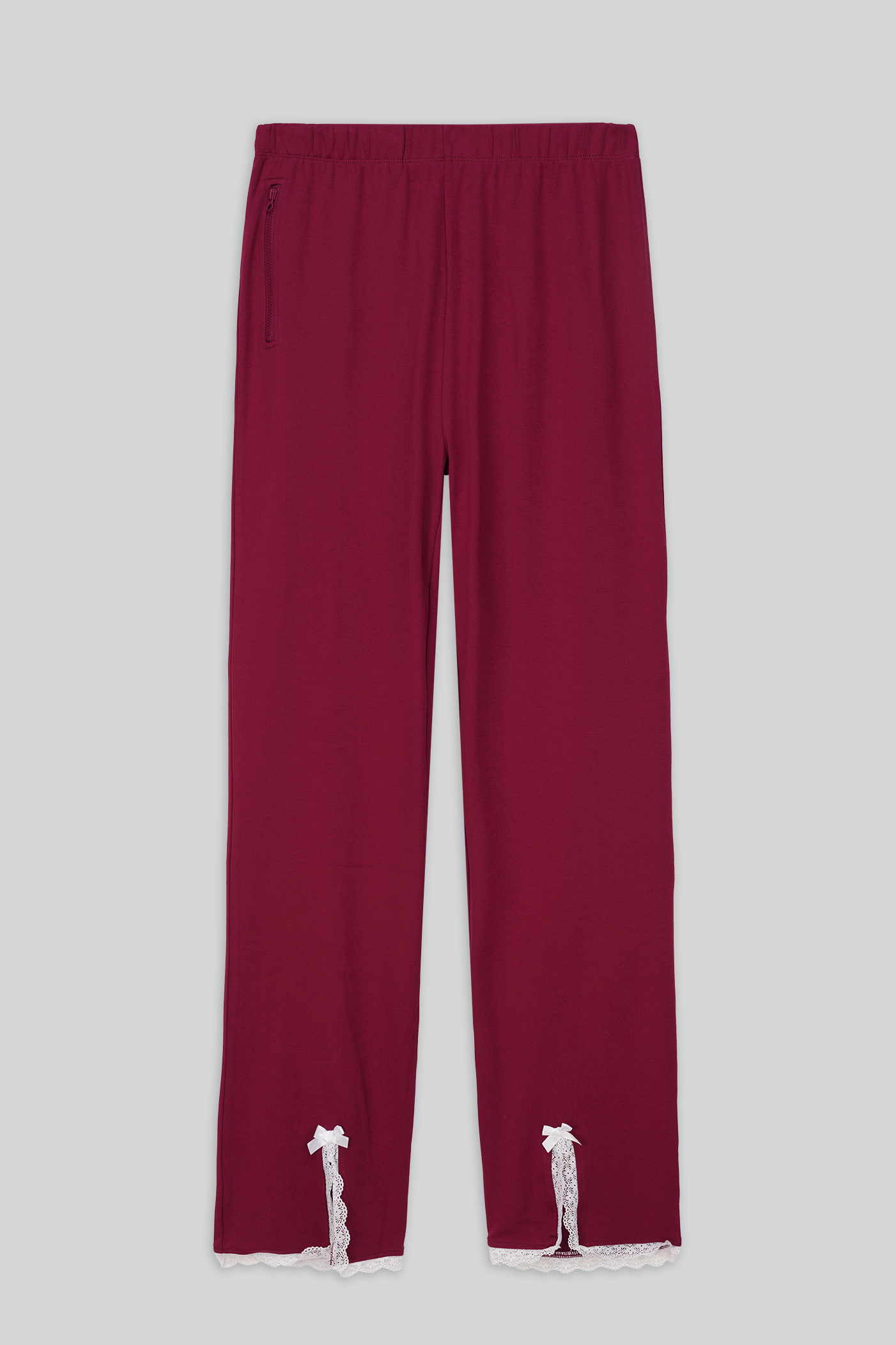 Womens Lace Insert Hem Christmas Trouser