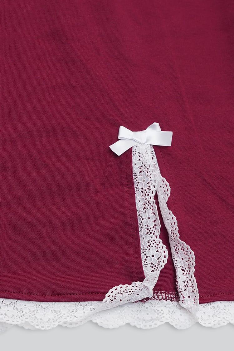 Womens Lace Insert Hem Christmas Trouser