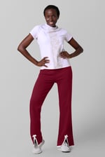 Womens Lace Insert Hem Christmas Trouser