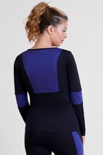 Womens Long Sleeve Colour Block Active Top