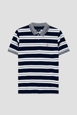 Mens Classical Stripe Pique Polo Shirt