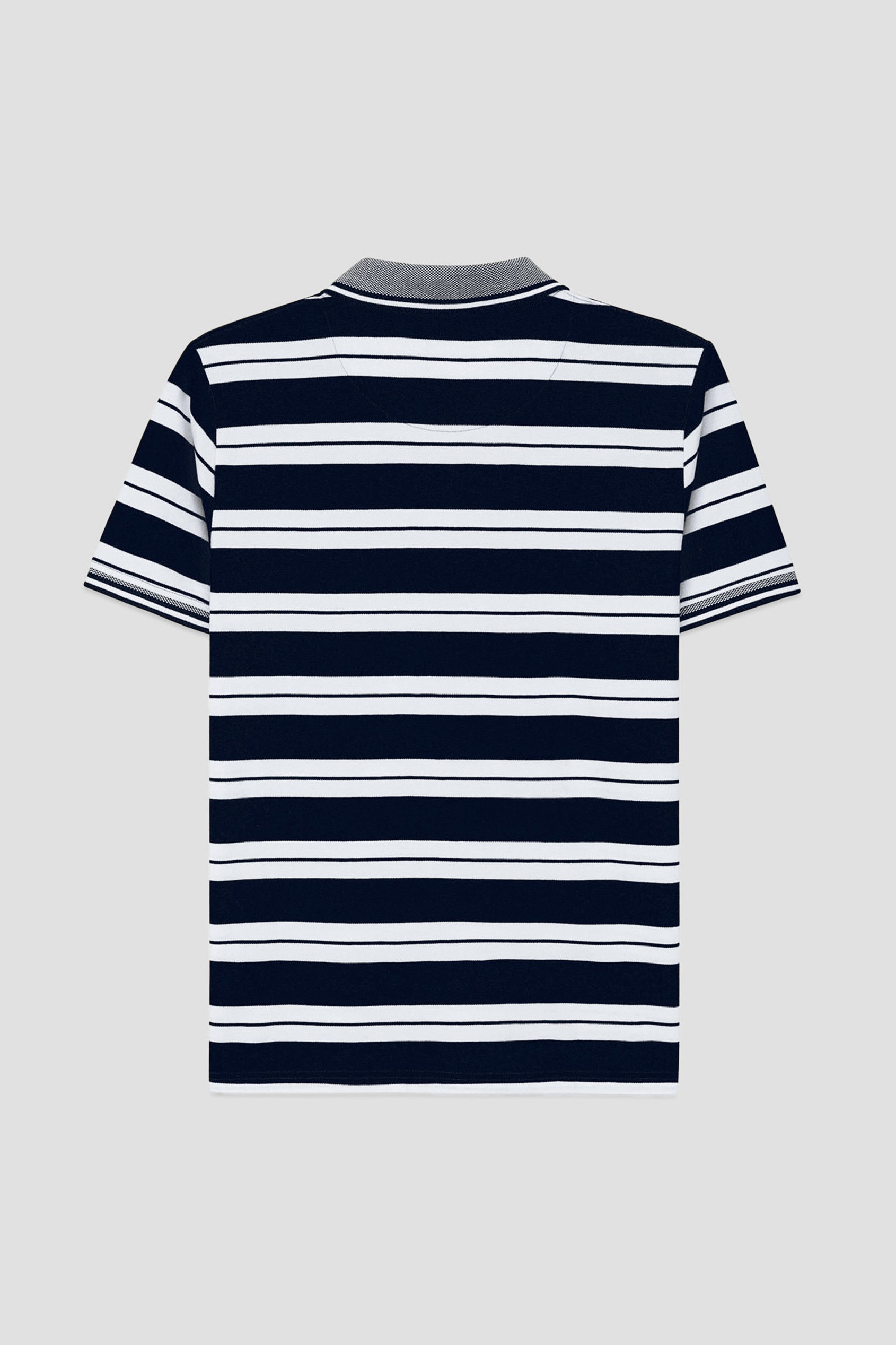 Mens Classical Stripe Pique Polo Shirt