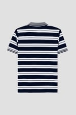 Mens Classical Stripe Pique Polo Shirt