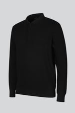 Mens Quarter Zip knitted Polo Jumper