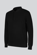 Mens Quarter Zip knitted Polo Jumper