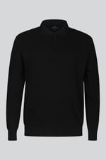 Mens Quarter Zip knitted Polo Jumper