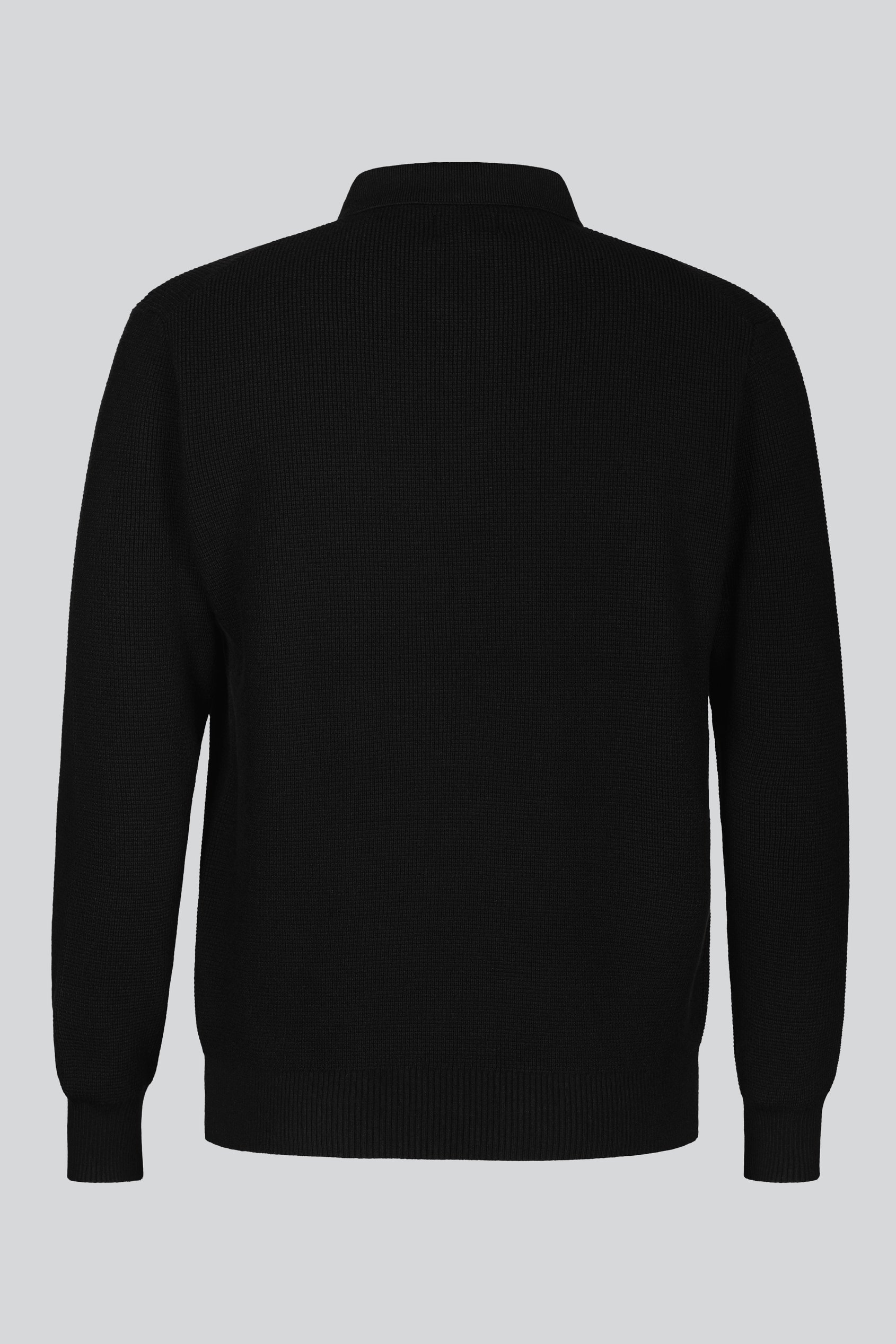 Mens Quarter Zip knitted Polo Jumper