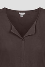 Scoop Neckline Long Sleeve Ribbed Top