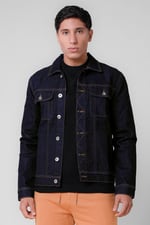 Long Sleeve Raw Denim Jacket