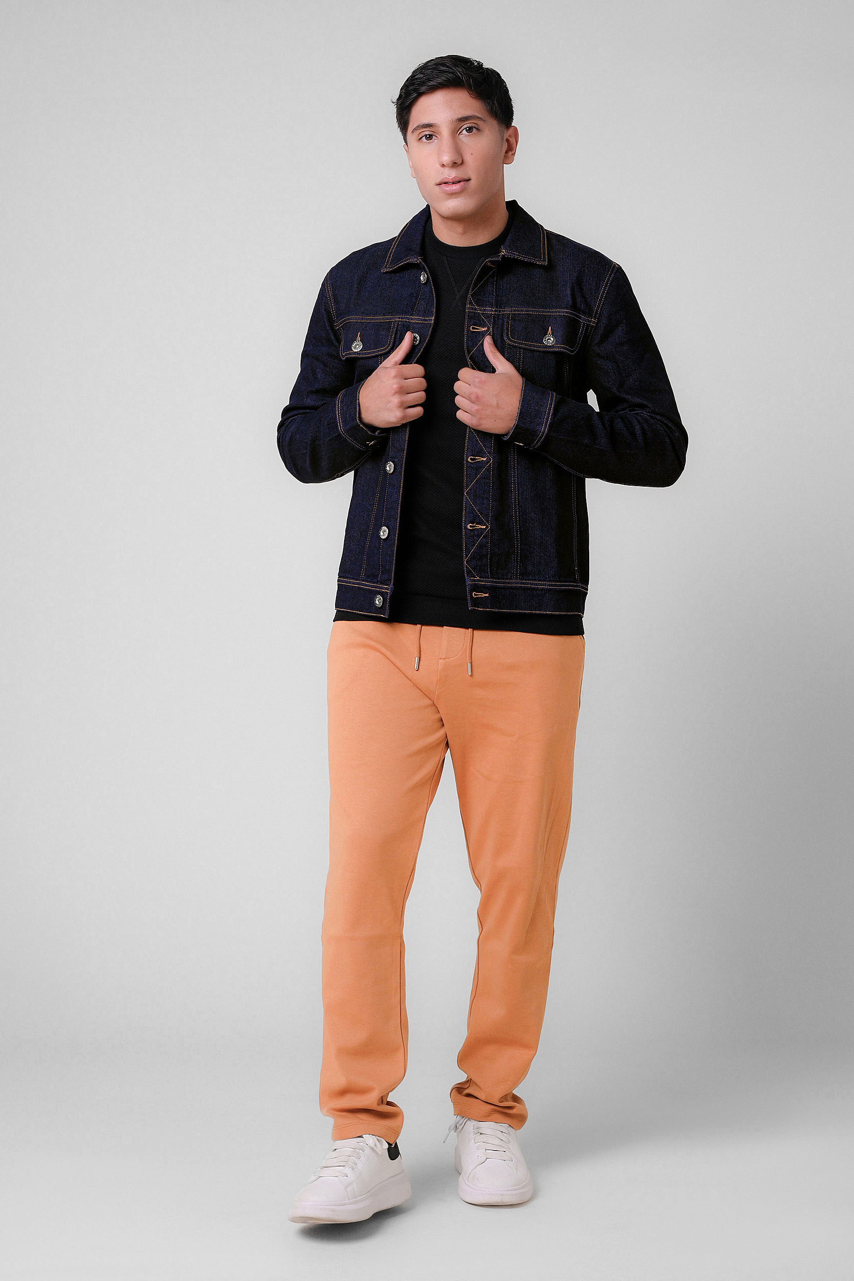 Long Sleeve Raw Denim Jacket