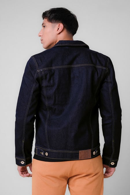 Raw Wash Long Sleeve Raw Denim Jacket