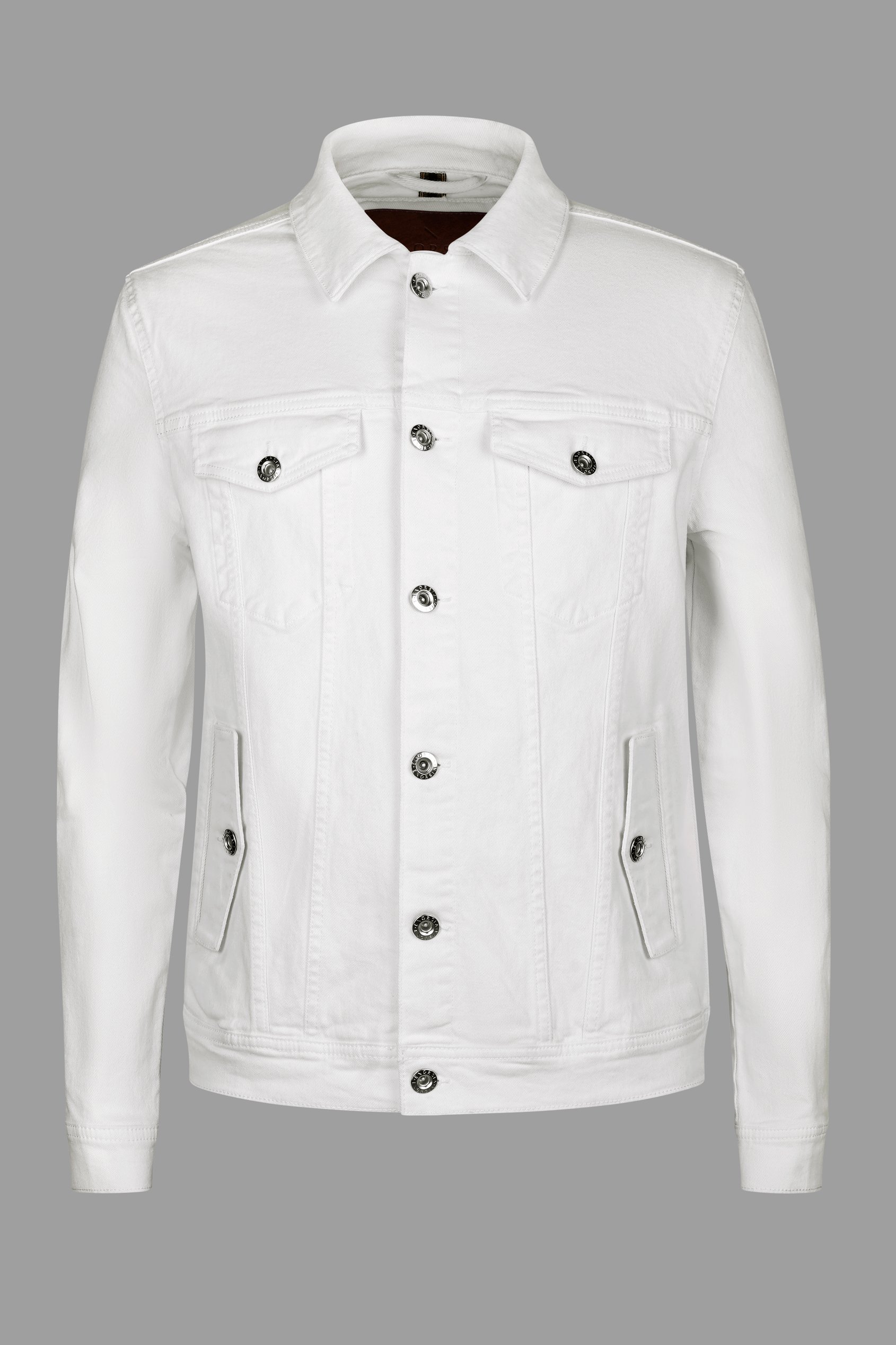 Men's White Denim Trucker Jacket