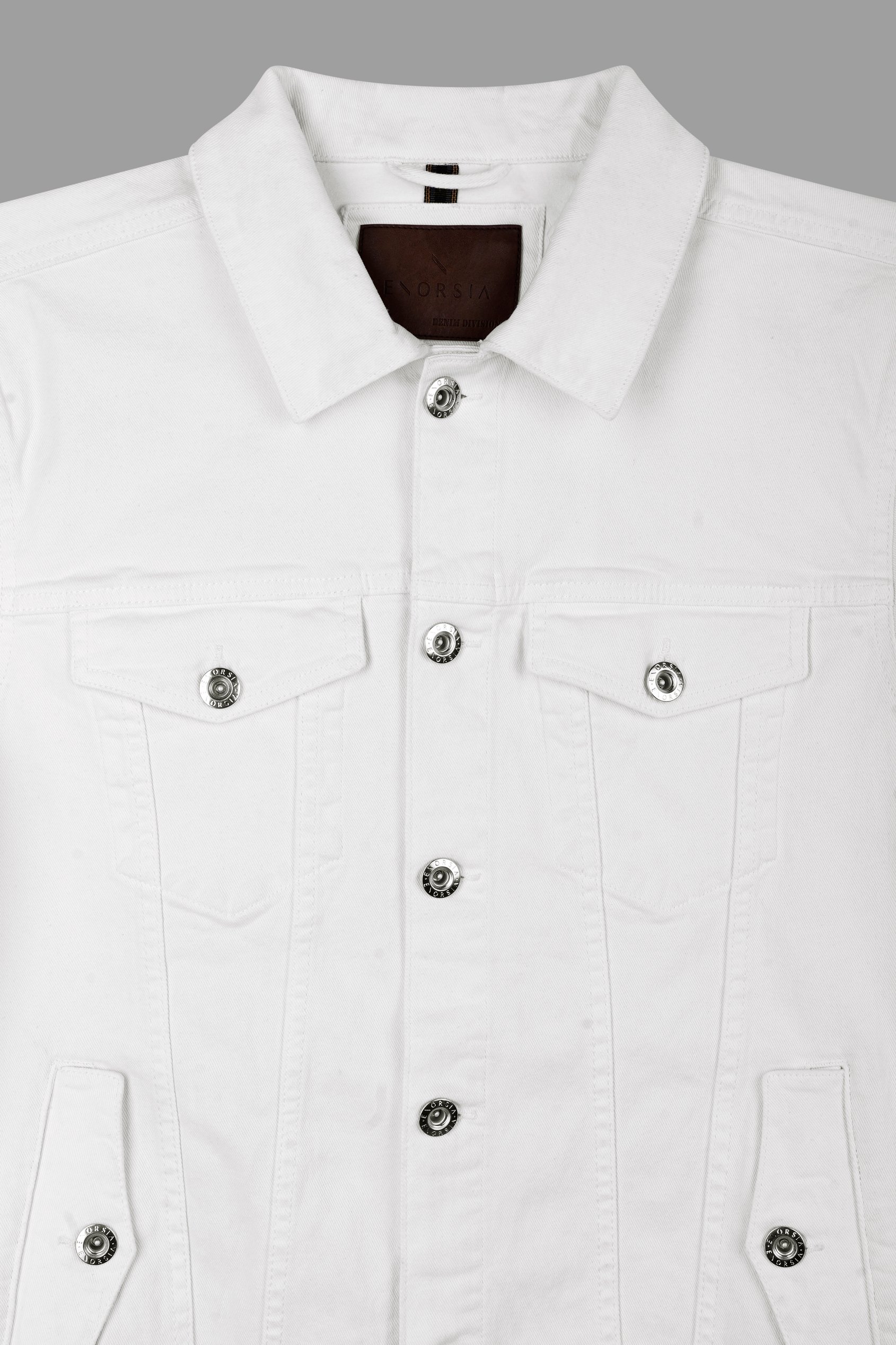 Men's White Denim Trucker Jacket
