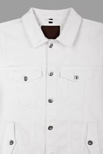 Men's White Denim Trucker Jacket