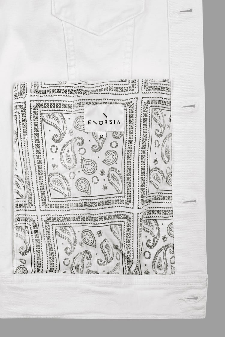 Men's White Denim Trucker Jacket