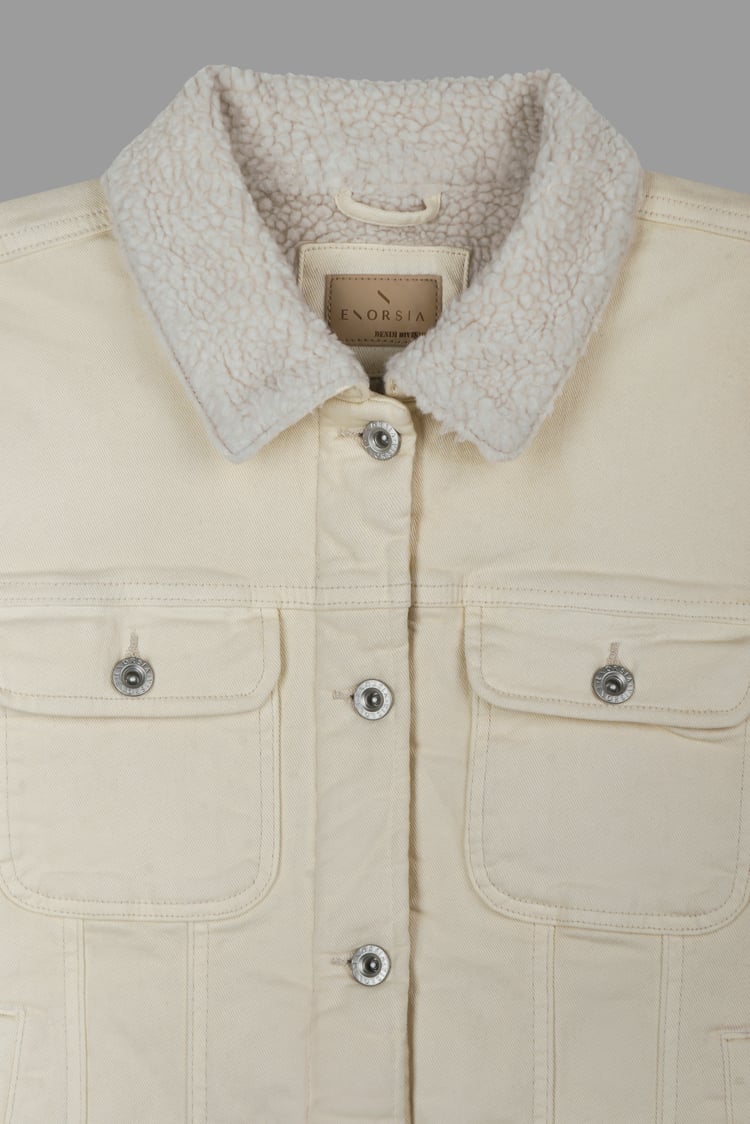 Women's Borg Lined Denim Jacket