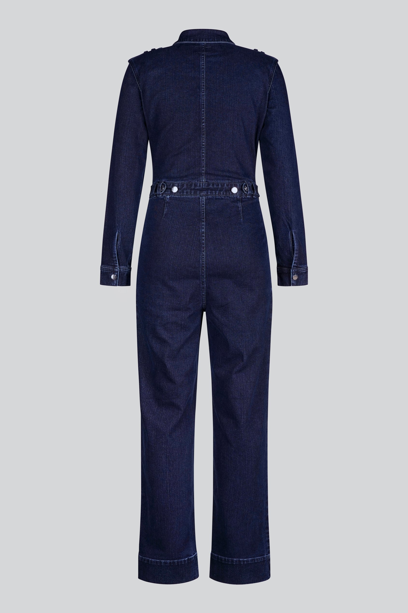 Women's Front Zipped Denim Jumpsuit