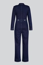 Women's Front Zipped Denim Jumpsuit