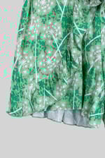 Womens Ruffle Tie-Front Dandelion Printed Shorts