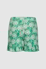 Womens Ruffle Tie-Front Dandelion Printed Shorts