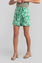 Womens Ruffle Tie-Front Dandelion Printed Shorts