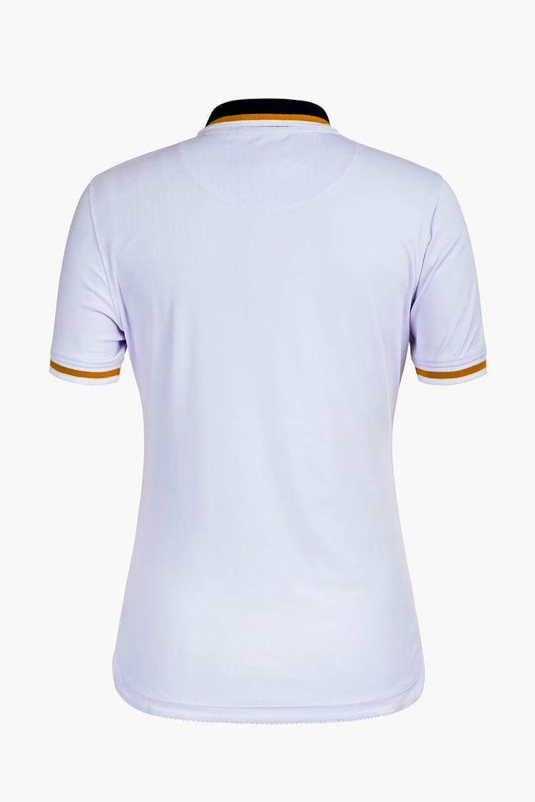 Women's Contrast Collar Jersey Polo Shirt