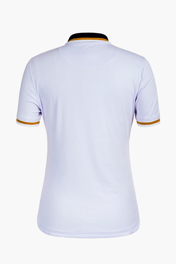 Women's Contrast Collar Jersey Polo Shirt