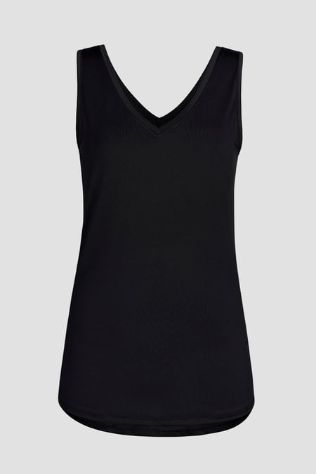 Women's Black V-Neck Active Vest