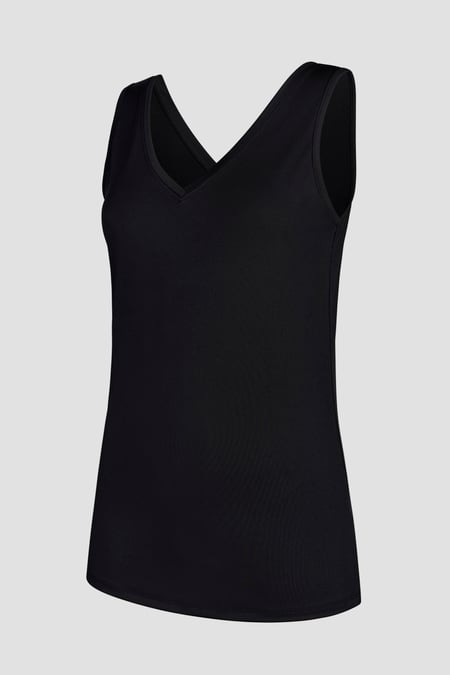 Women's Black V-Neck Active Vest
