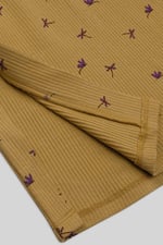 Side Button Split Ribbed Skirt