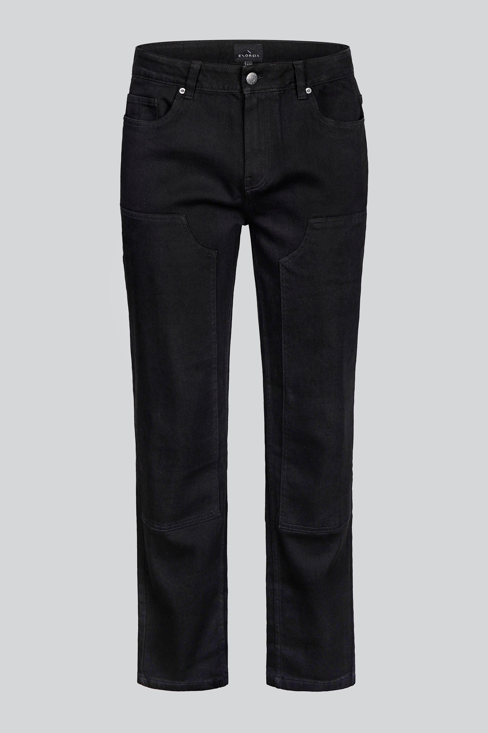 Mens Straight Leg Black Denim
