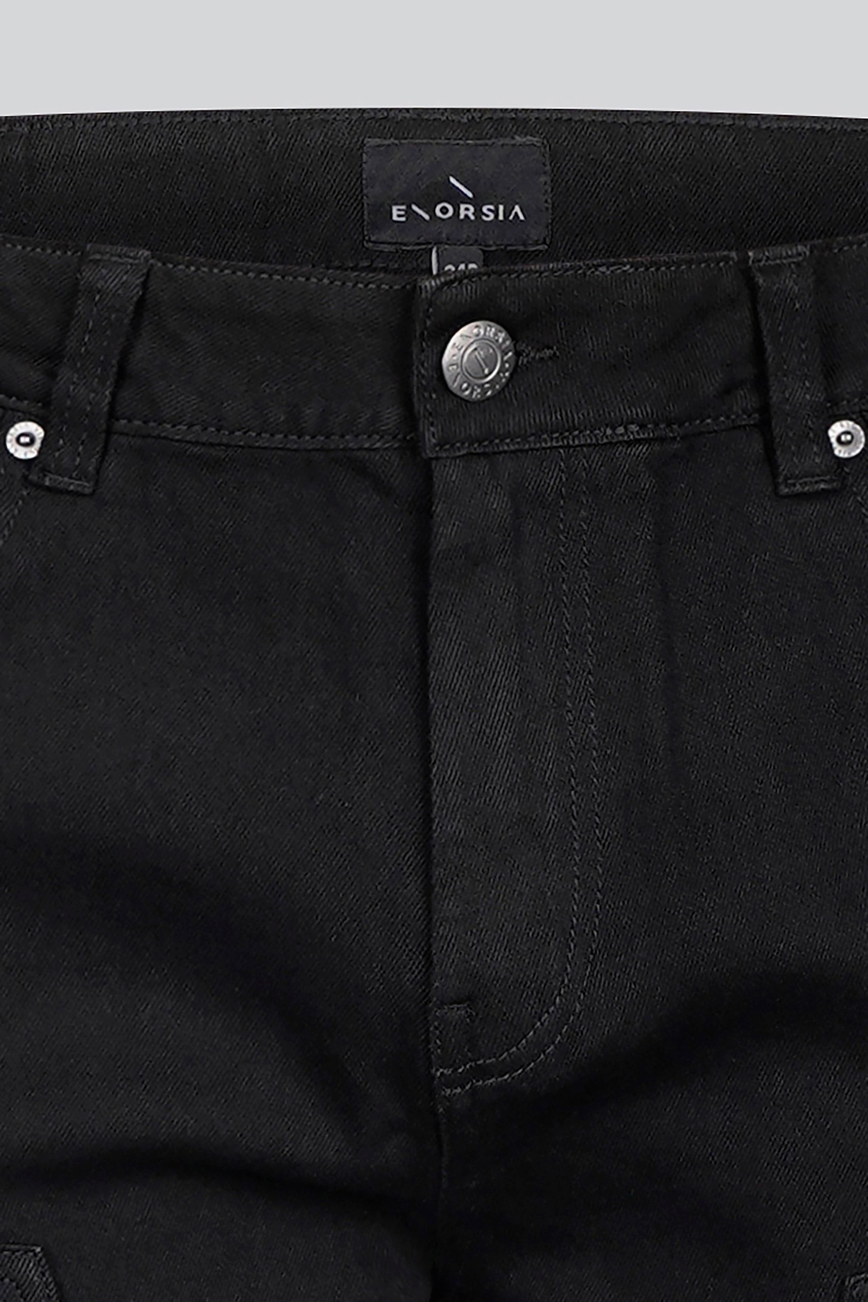 Mens Straight Leg Black Denim