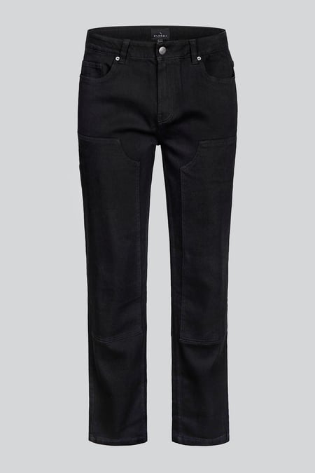 Mens Straight Leg Black Denim
