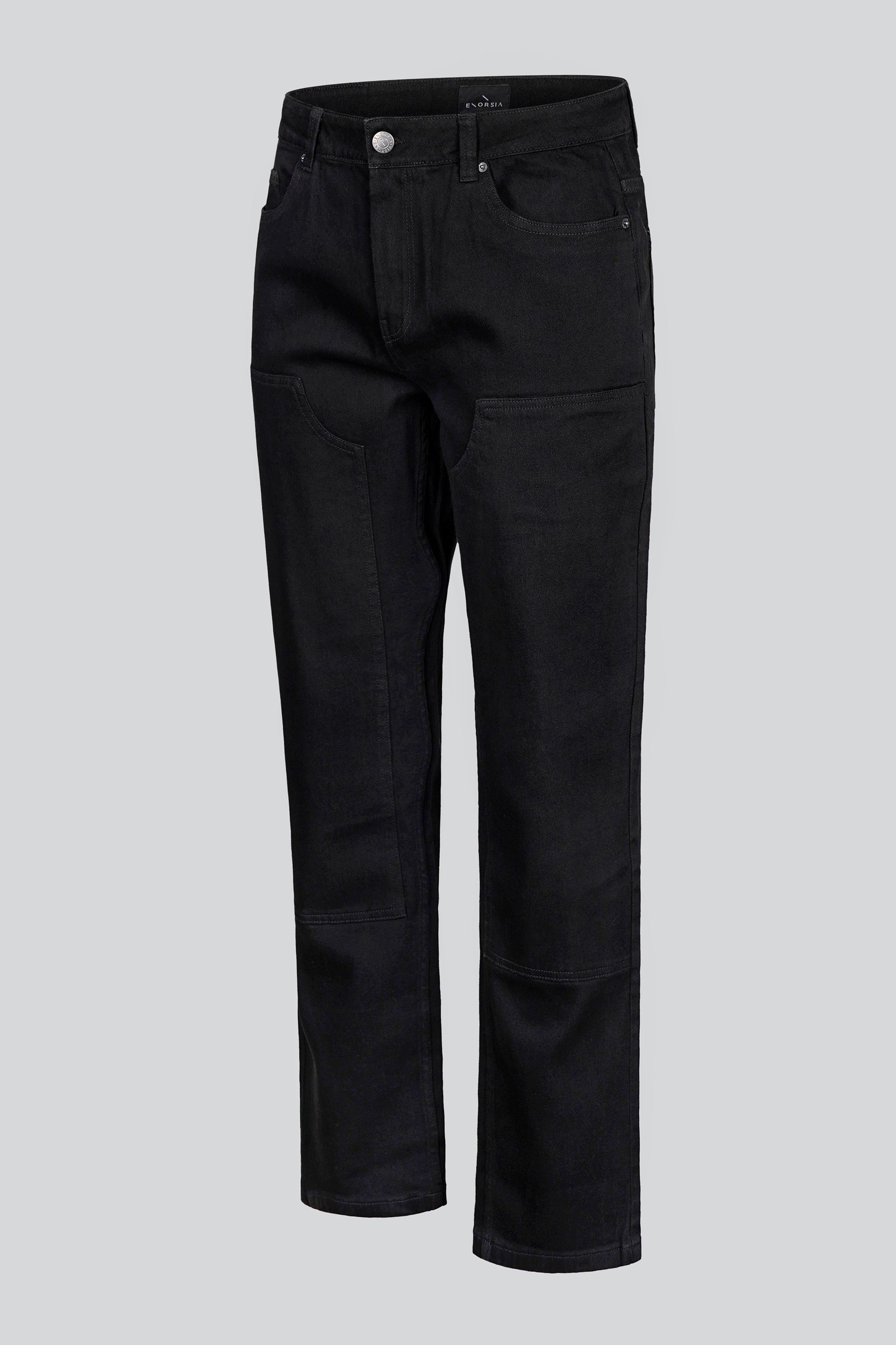 Mens Straight Leg Black Denim