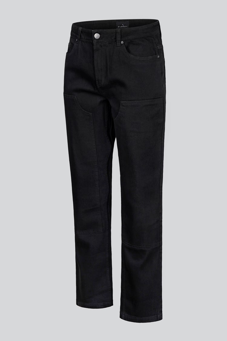 Mens Straight Leg Black Denim