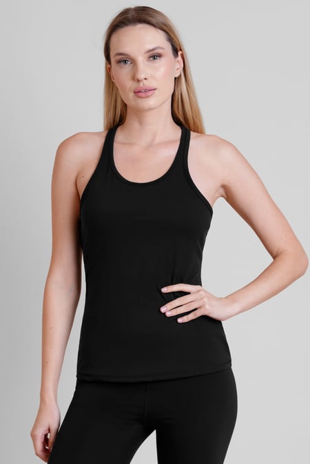 Women's Racerback Black Active Vests
