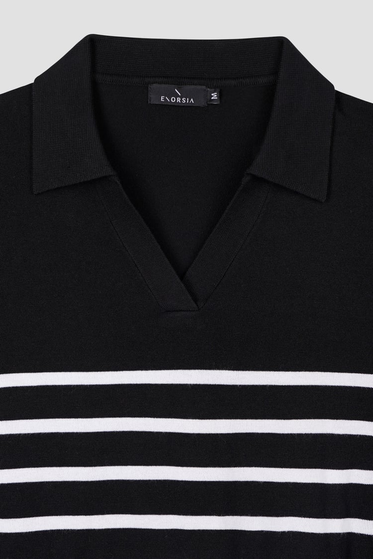 Women's Open Collar Knitted Jumper